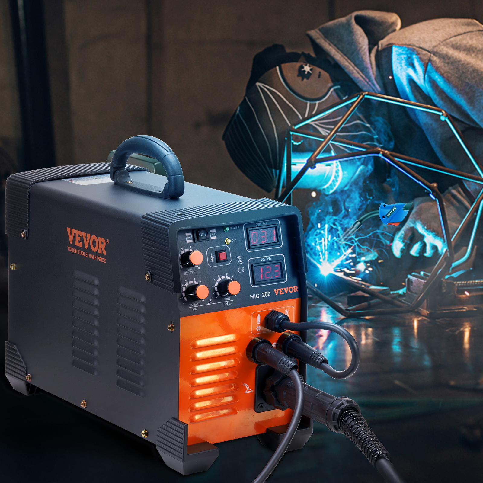 VEVOR MIG/MMA/TIG 3-in-1 Welder Flux Cored Wire IGBT Technology - Picture 34 of 38
