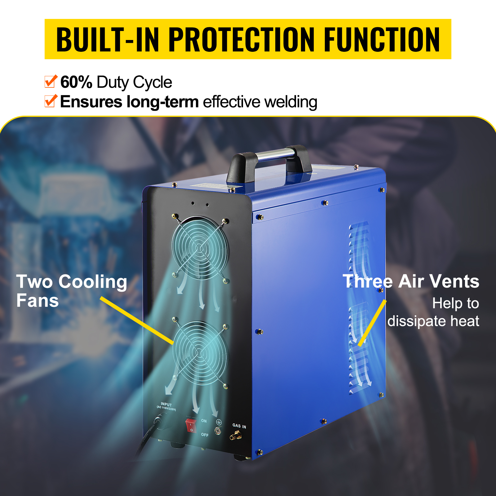 TIG-200 AC/DC TIG MMA Welder Pulse 200 Amp Inverter Welding Machine ...