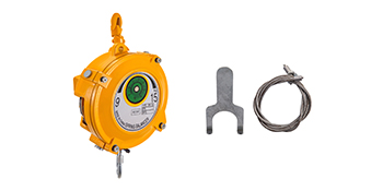 VEVOR Spring Balancer 20-33lbs(9-15kg) Retractable Tool Holder 1.5m Length Tool Balancer with Hook and Wire Rope Adjustable Balancer Retractor Hanging Holding Equipment in Yellow