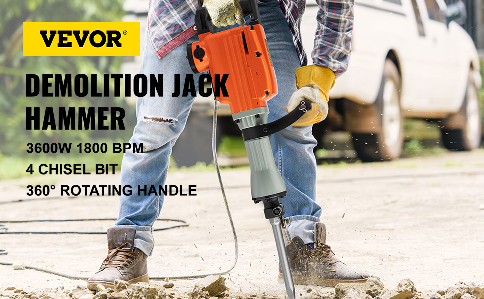 VEVOR NEW 3600W Demolition Jack Hammer 