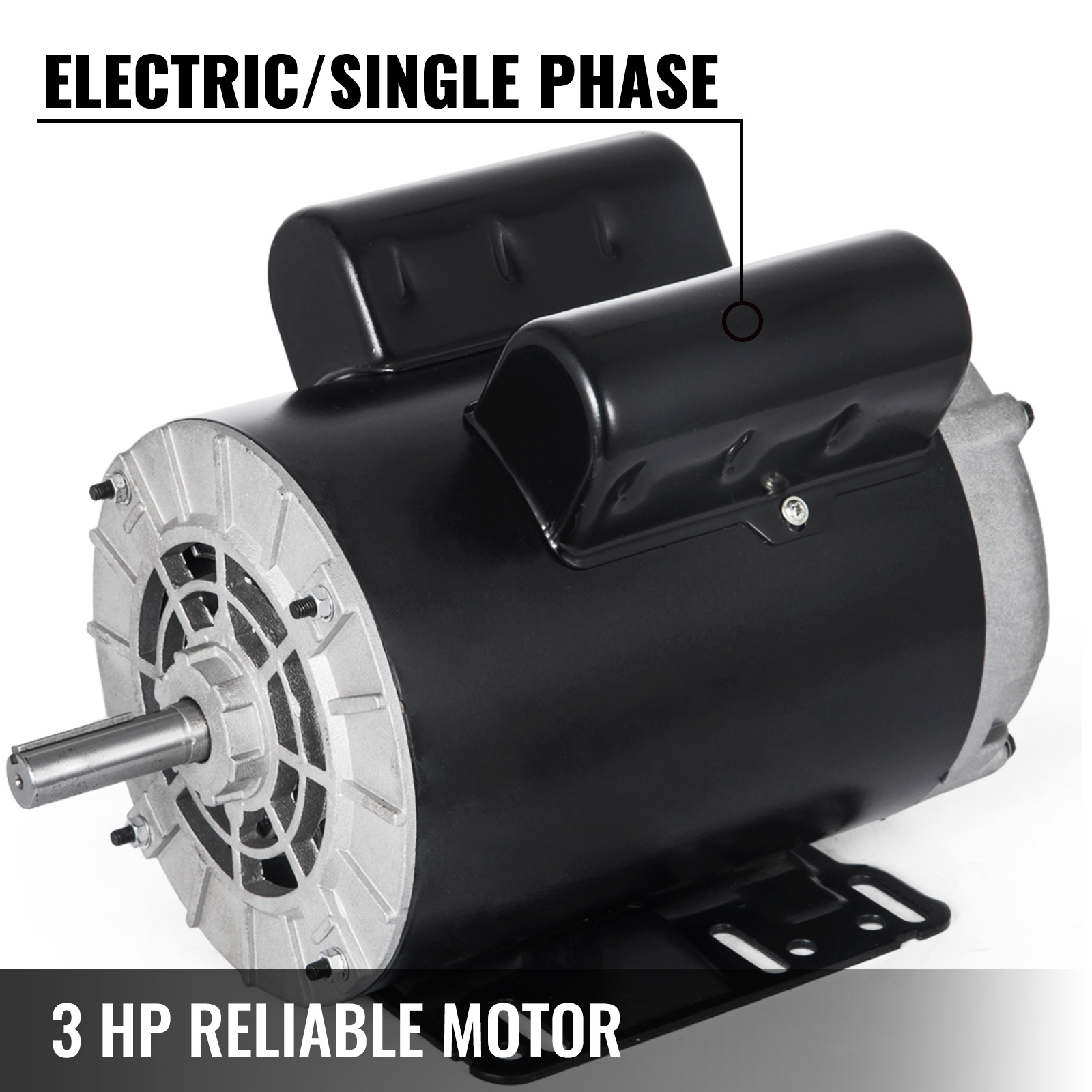 Electric motor 3 HP 2,2 KW Single Phase with Breaker X Compressor cylinders sub 