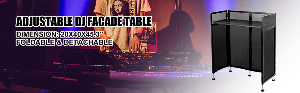 DJ Facade Table, Booth,  Flat Table Top