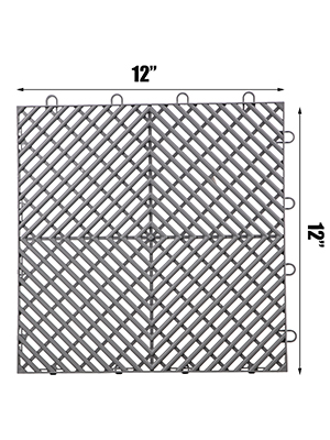 VEVOR VEVOR Set di 55 Piastrelle per Piscina da Giardino 30 x 30 x 1,5cm,  Piastrelle Traforate Blu per Pavimentazione Antiscivolo in PVC a Drenaggio  Rapido per Interni & Esterni per Bagno