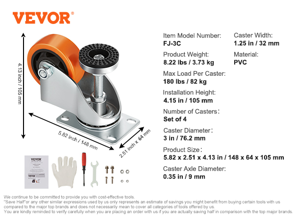 VEVOR 4-Pack Scaffold Outriggers With Wheels - 1000 Lb Capacity Baker Scaffolding Movable Kit