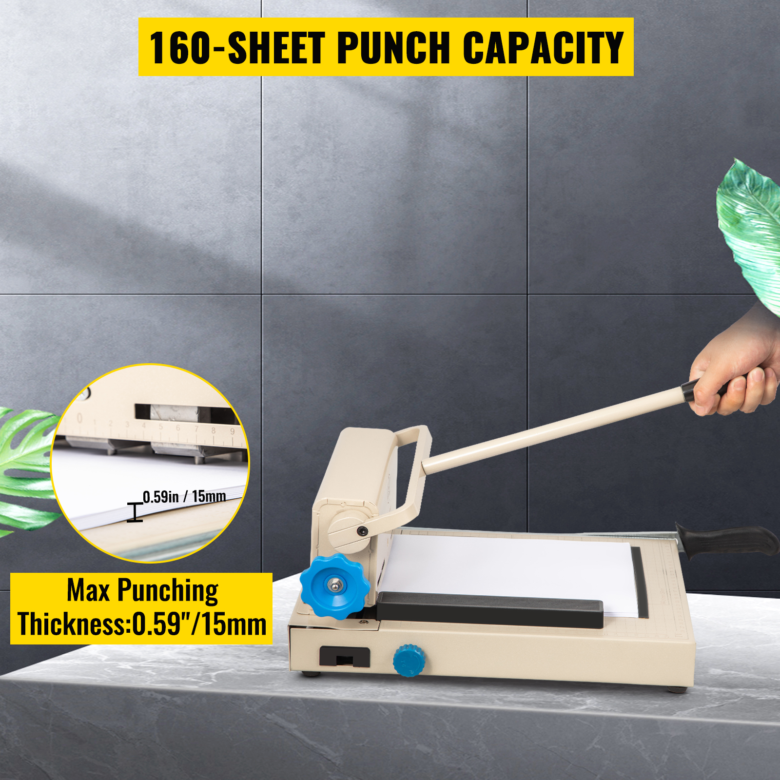 Single Hole Punch 1 Hole Puncher Heavy Duty Paper Hole Punch, 20 Sheet  Punch Capacity, Whole Puncher Hand Craft Hole Puncher for Paper, Chipboard