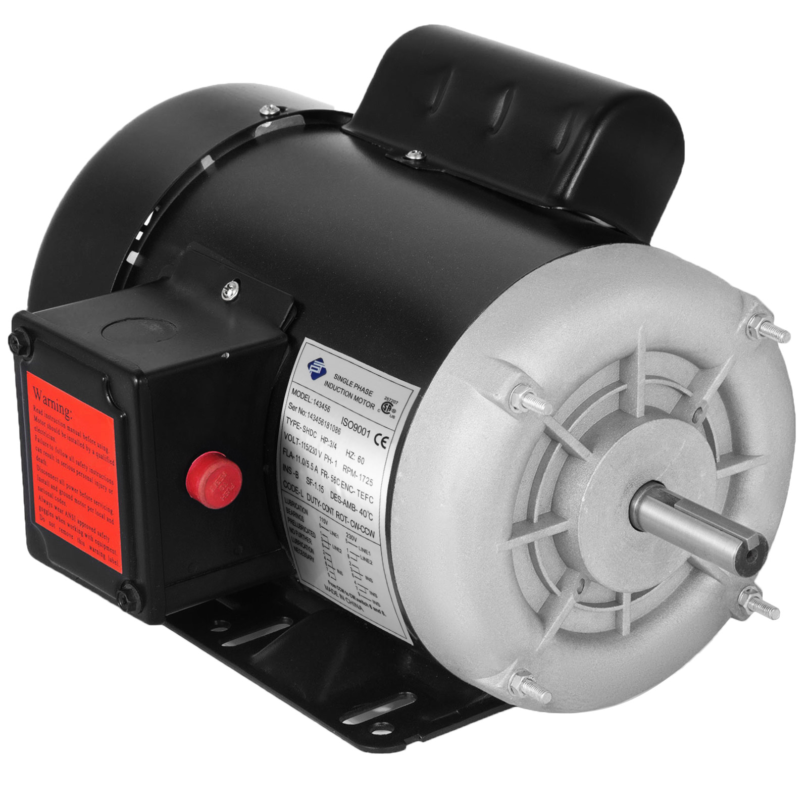 Electric Motor,1.5 Hp,56C Frame