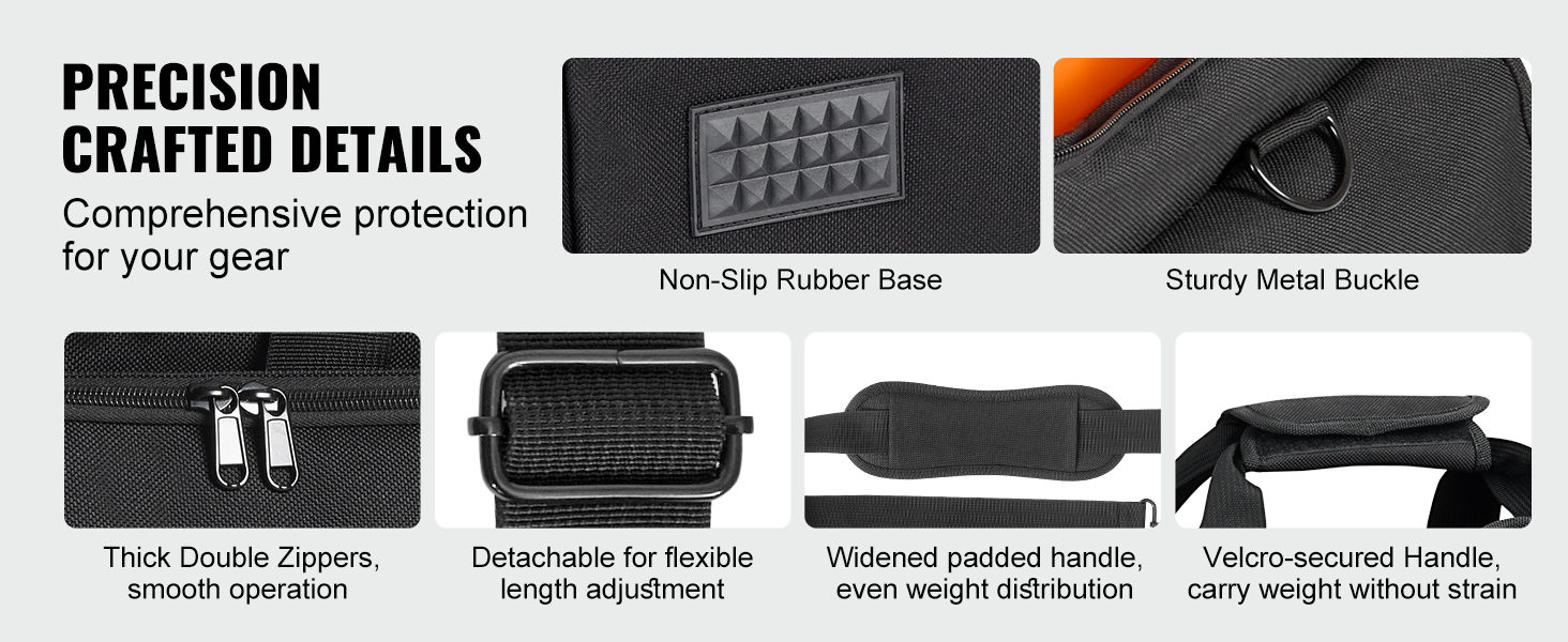 OUUTMEE DJ, Borsa Cable File Bag per Attrezzature DJ, Divisori Regolabili e Due Tasche Separate, 30 x 20 x 20 cm OUUTMEE DJ, Borsa Cable File Bag per Attrezzature DJ, Divisori Regolabili e Due Tasche Separate, 30 x 20 x 20 cm