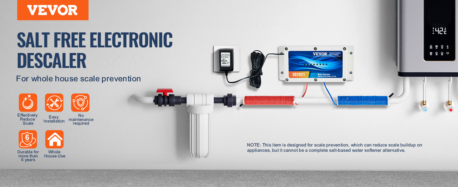 Système Anti-tartre électronique Sans Sel Pour Maison Entière - Modèle X-WDS2021