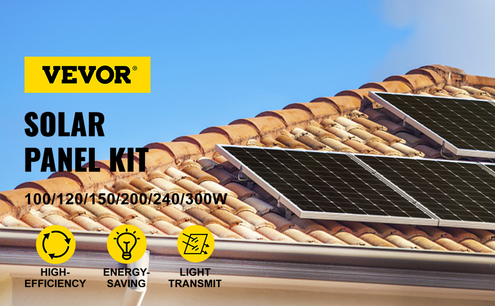 Kit de panel solar RV de 100 W: panel solar monocristalino de 100  W+controlador de carga LCD de 20 A+Calbe solar+soportes Z de montaje para  barco