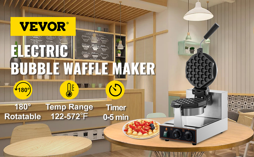 VEVOR 220V 50pcs eléctrico Máquina de panqueques Pancake Waffle para  Magdalenas