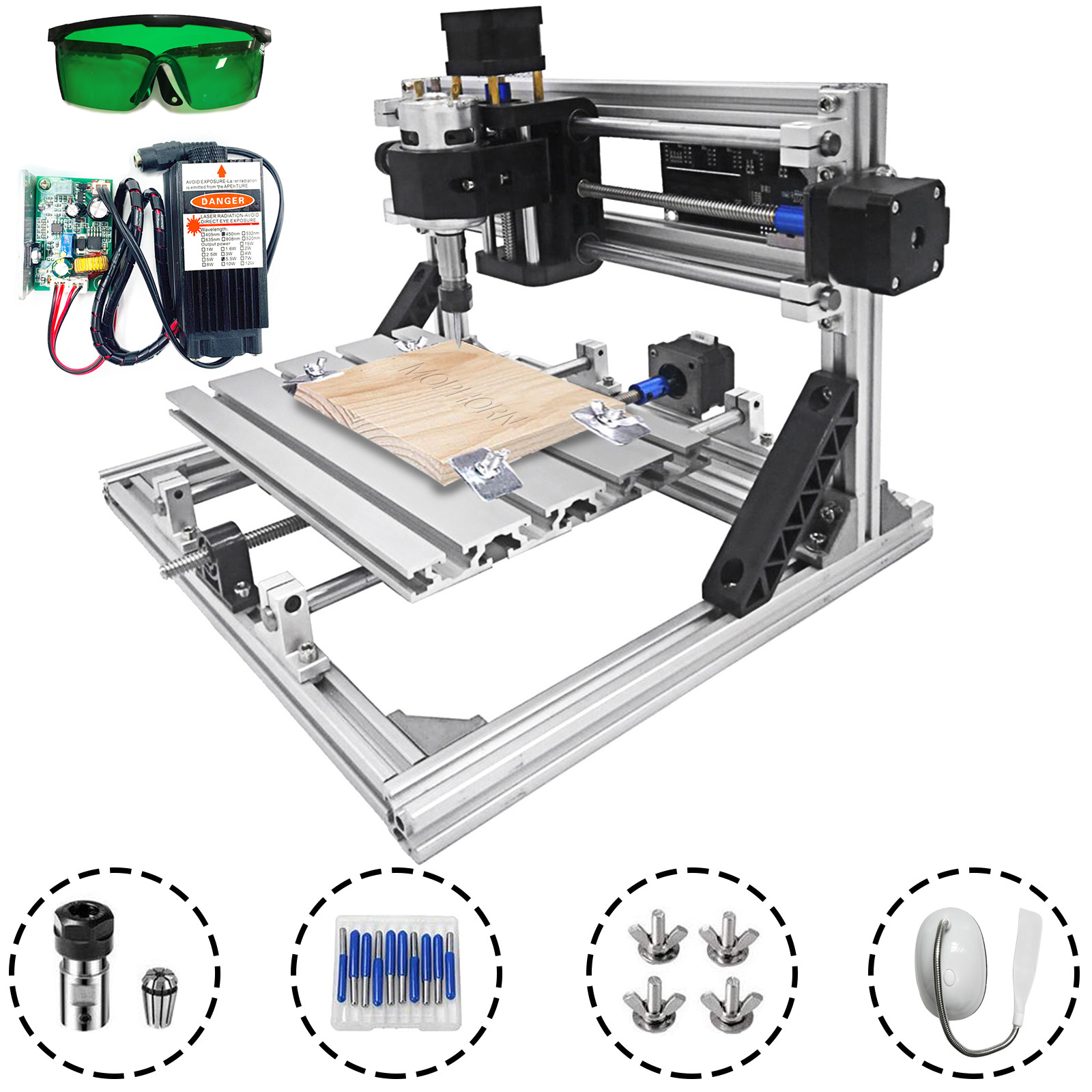 3 Axis CNC Engraver 2418 With Offline Controller Wood Plastic PVC Engraving 