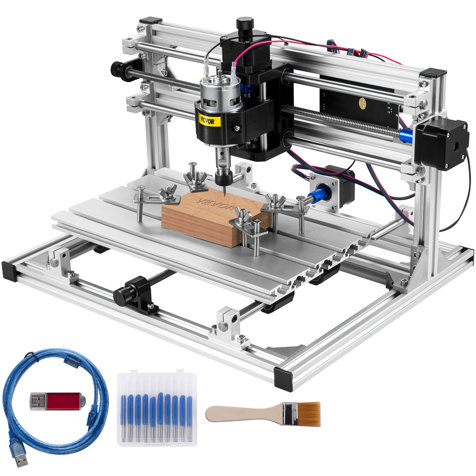 VEVOR VEVOR CNC 3018 GRBL Controllo CNC Router Kit 3 Assi Macchina del  Router di CNC con ER11 e Prolunga da 5 mm per Plastica Acrilica PCB PVC  Intaglio Fresatrice Illing Area