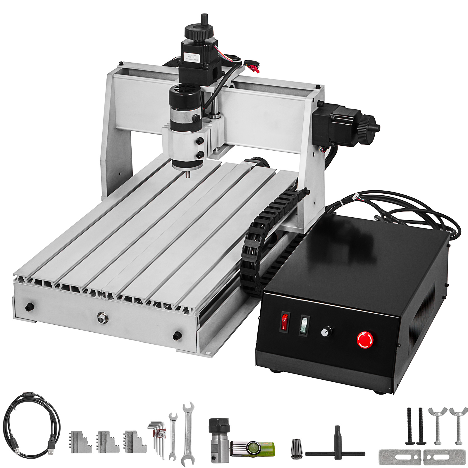 Mini CNC Fräsmaschine 40x50cm mit 500mW Laser Gravur Datenkabel VEVOR DIY Fräser 