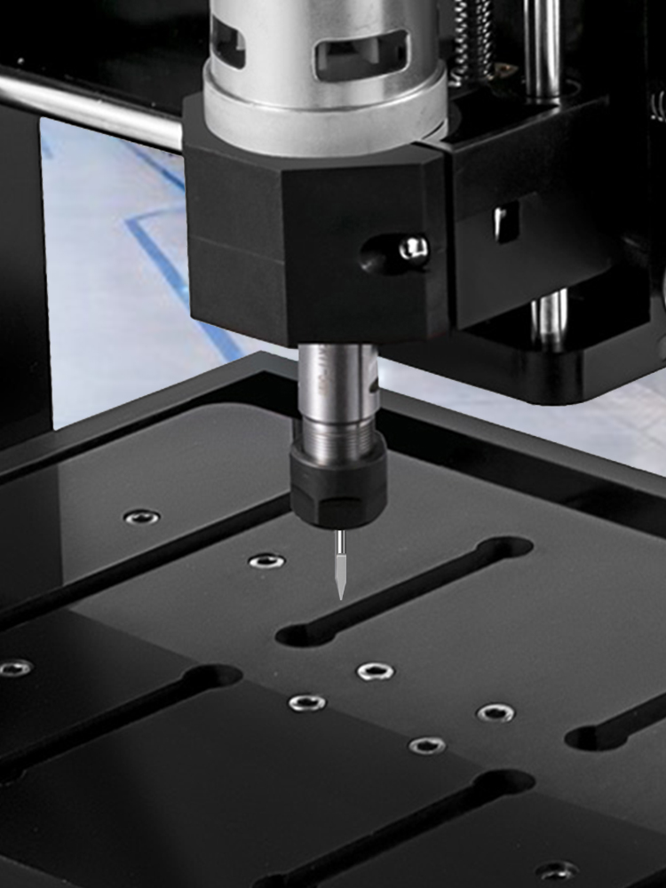 VEVOR 20PCs CNC Bits 1/8"(3.175mm) Shank CNC Router End Mill 0.1mm Tip