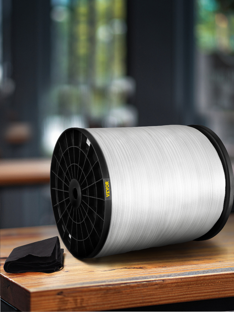 VEVOR 1250Lbs Polyester Pull Tape, 528' x 1/2" Flat Tape for Wire & Cable Conduit Work Variable Functions, Flat Rope for Pulling/Loading/Packing in Any Weather CONDITON