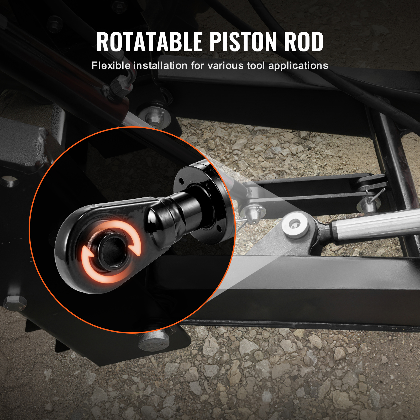 Uimoso Hydraulic Top Link Cat.1-1 / Cat.2-2 18 1/8" - 31 7/8" with 2x Hoses