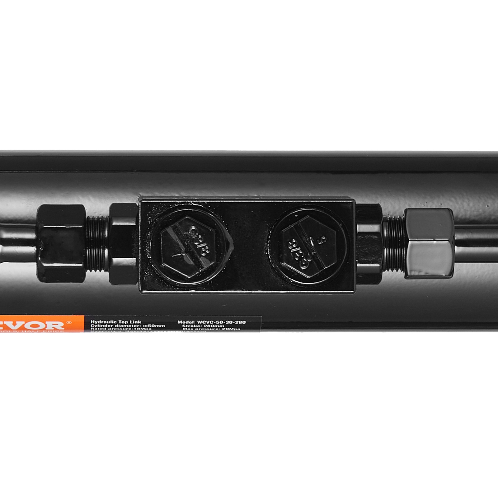 Uimoso Hydraulic Top Link Cat.1-1 / Cat.2-2 18 1/8" - 31 7/8" with 2x Hoses