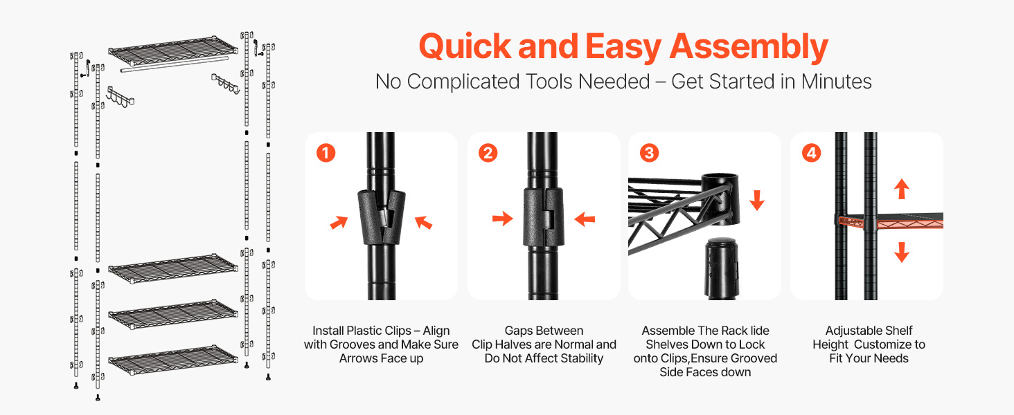 tool free assembly parts