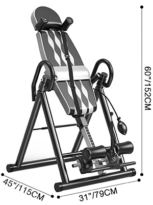 Nouvelle machine inversé appareil de fitness à la maison thérapie de remise en forme gris