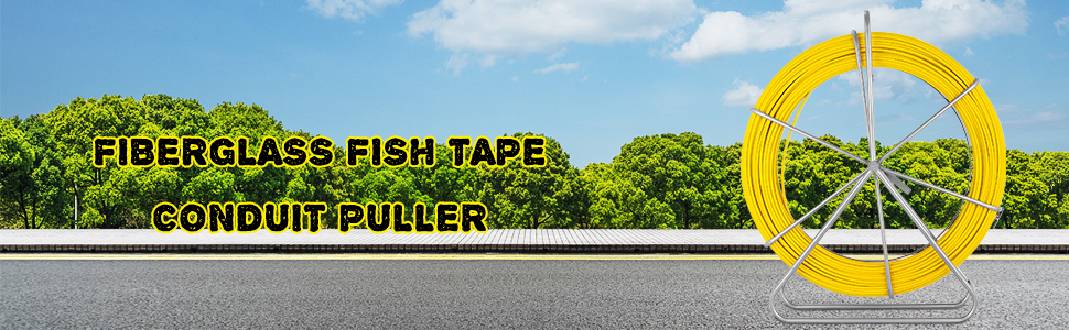 VEVOR Fish Tape Fiberglass 6MM 200M,Duct Rodder Fish Tape Puller