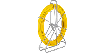 VEVOR Fish Tape Fiberglass 6MM 200M,Duct Rodder Fish Tape Puller Fiberglass  Wire Cable Running with Cage and Wheel Stand,Durable Steel Reel Stand,Fish  Tape Min Bending Radius 13 inch/330 mm