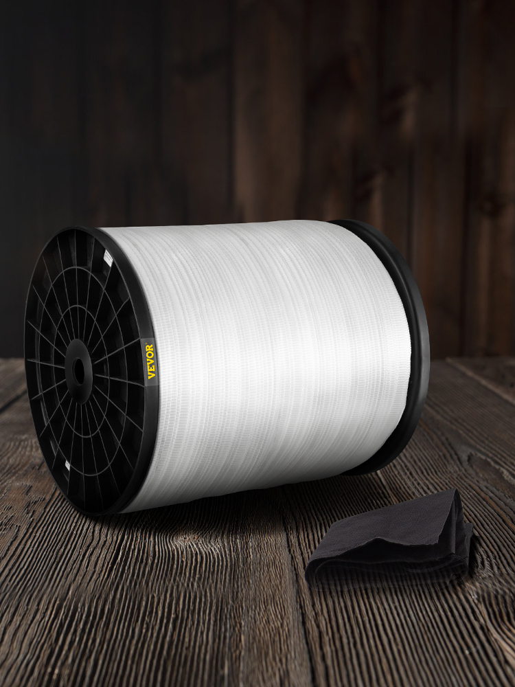 VEVOR 2500Lbs Polyester Pull Tape, 318' x 3/4" Flat Tape for Wire & Cable Conduit Work Variable Functions, Flat Rope for Pulling/Loading/Packing in Any Weather CONDITON