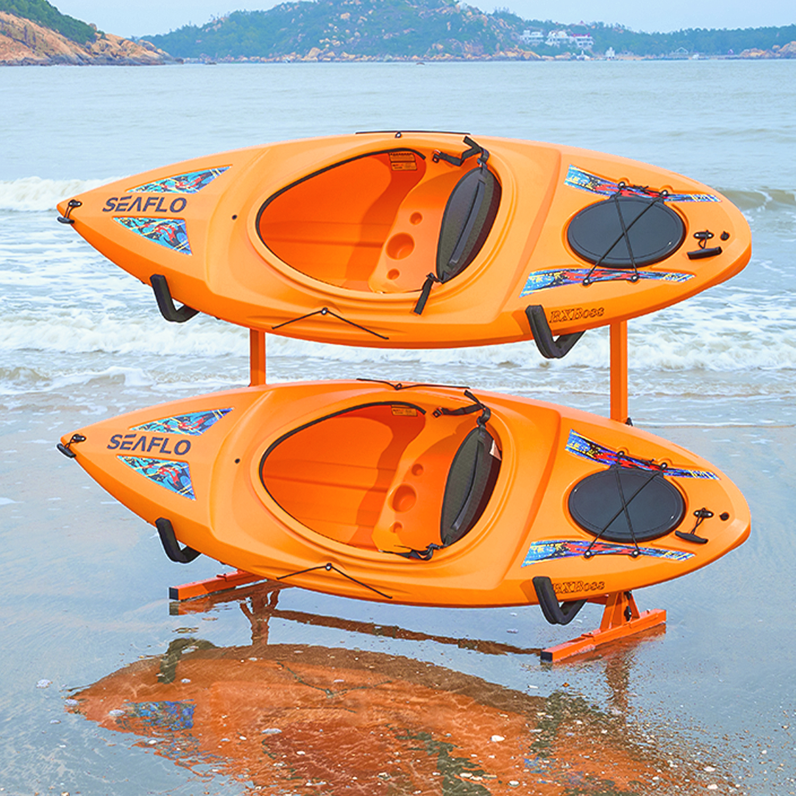 VEVOR Kayak Storage Rack Paddle Board Canoe Stands Outdoor Holder 2/4 Capacity - Picture 46 of 50