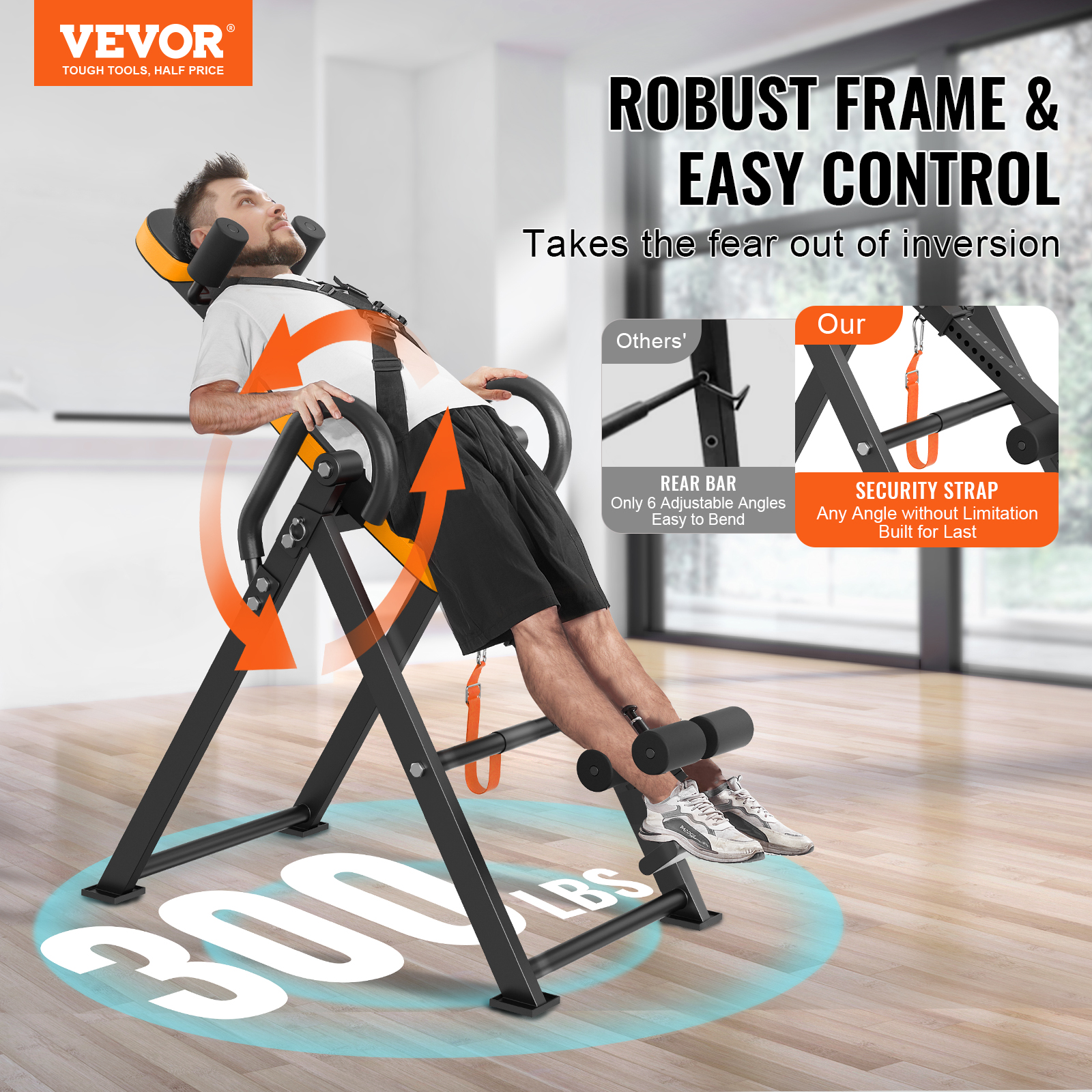 VEVOR Inversion Table Foldable Strength Training Equipment Hang Exercise Bench - Picture 16 of 38