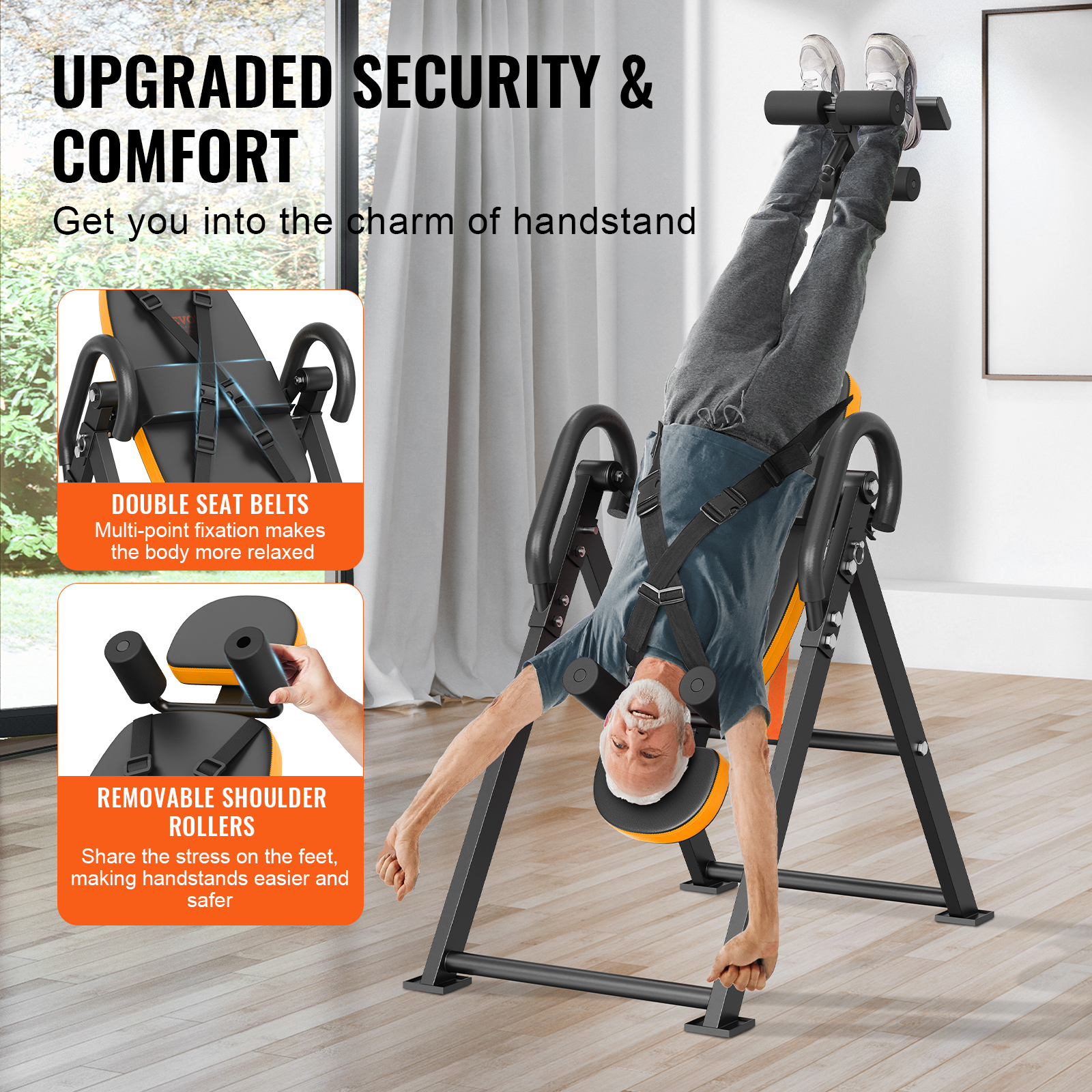 VEVOR Inversion Table Foldable Strength Training Equipment Hang Exercise Bench - Picture 17 of 38