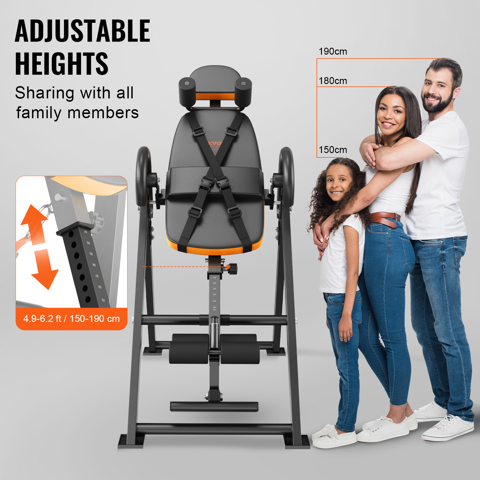 VEVOR Inversion Table Foldable Strength Training Equipment Hang Exercise Bench - Picture 19 of 38