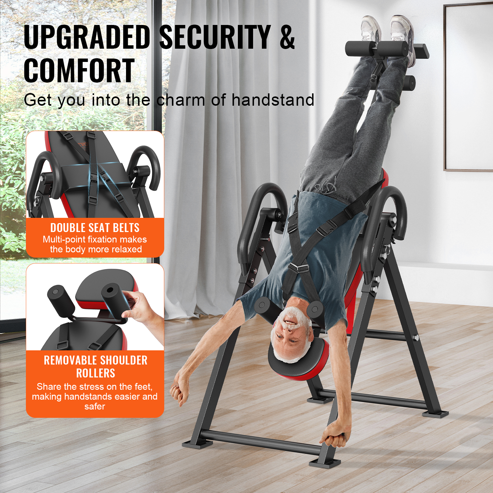 VEVOR Inversion Table Foldable Strength Training Equipment Hang Exercise Bench - Picture 29 of 38