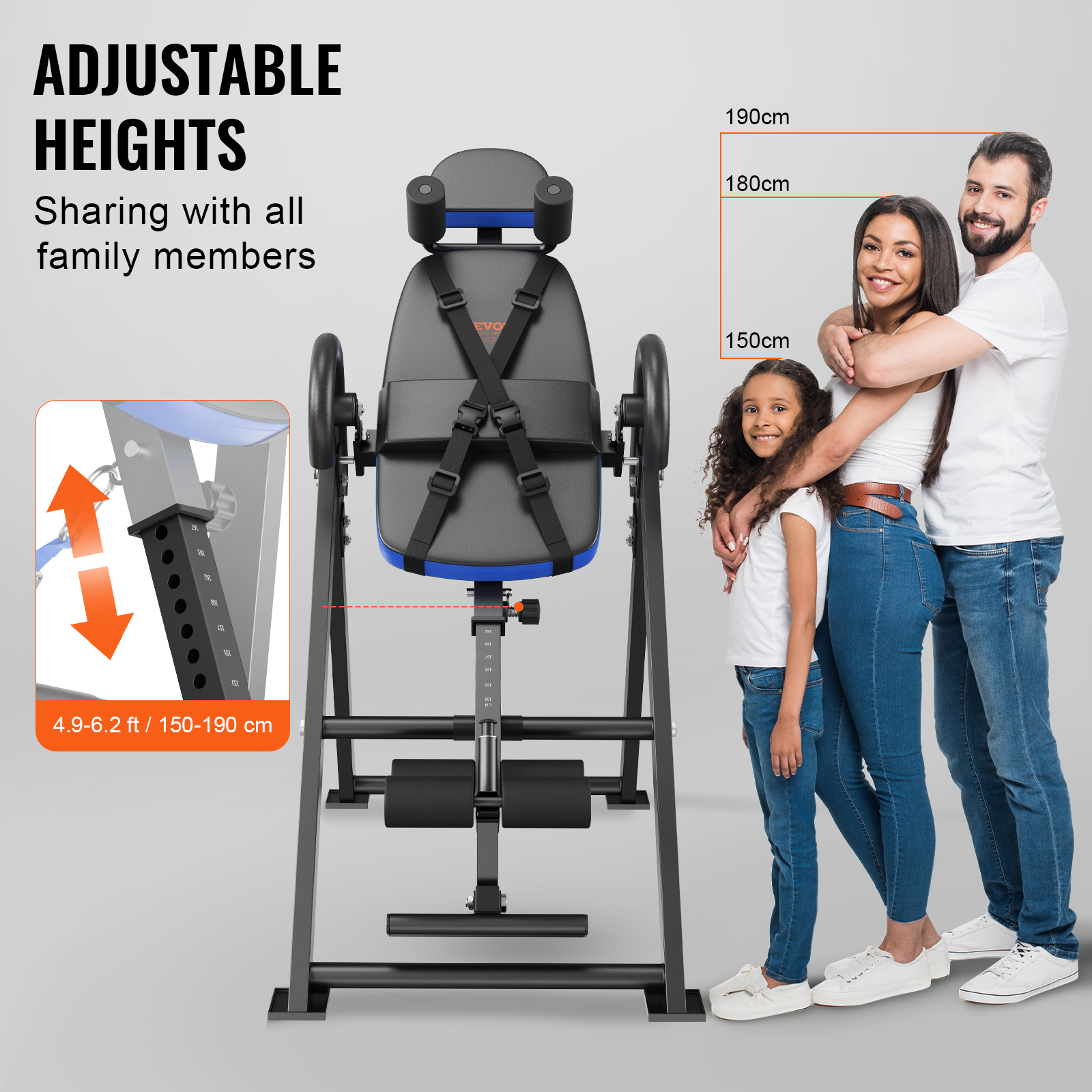 VEVOR Inversion Table Foldable Strength Training Equipment Hang Exercise Bench - Picture 7 of 38