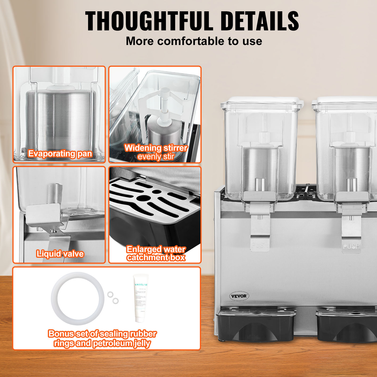 Commercial Beverage Dispenser Cold Juice Ice Drink Dispenser 1/2/3 Tank - Picture 19 of 62