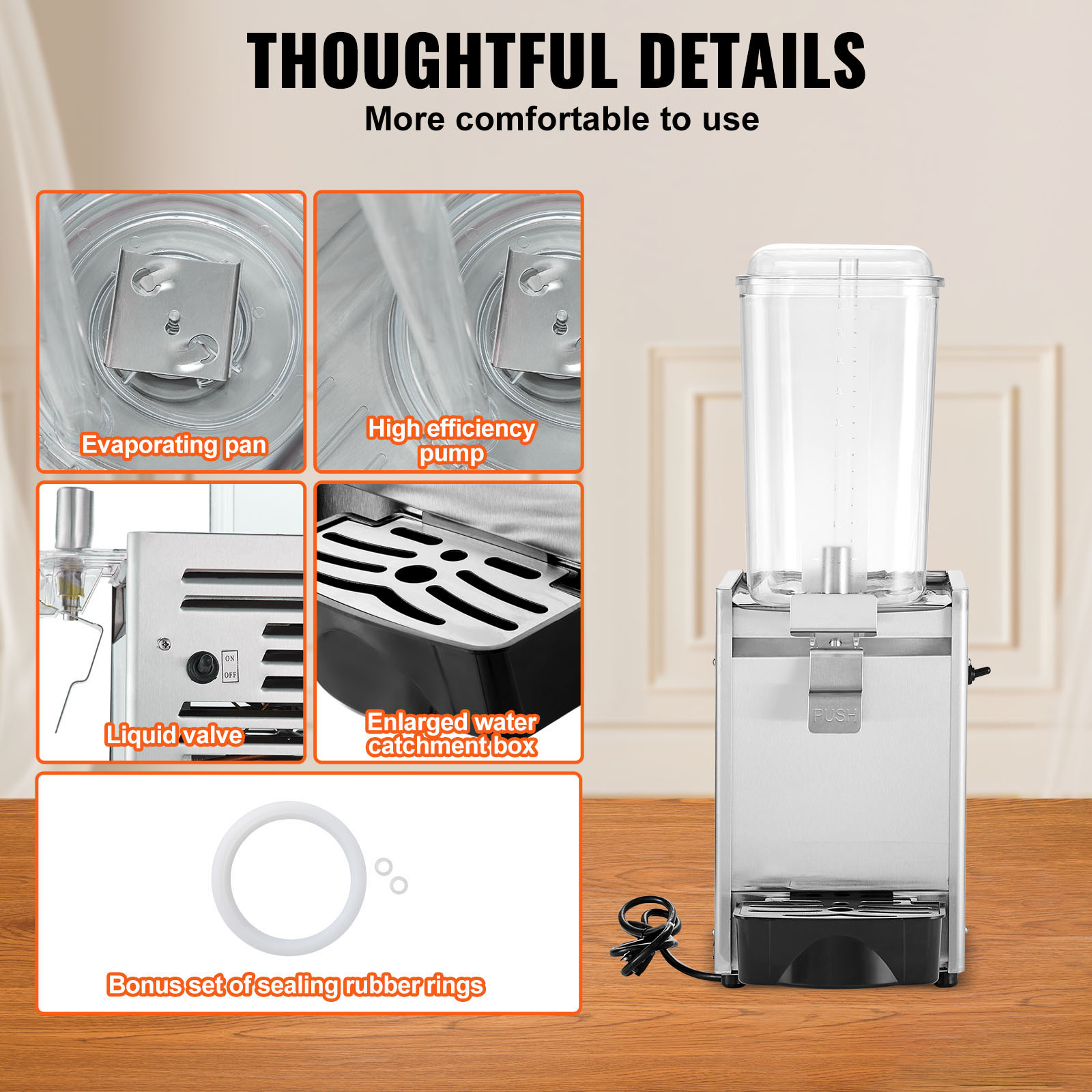 Commercial Beverage Dispenser Cold Juice Ice Drink Dispenser 1/2/3 Tank - Picture 31 of 62