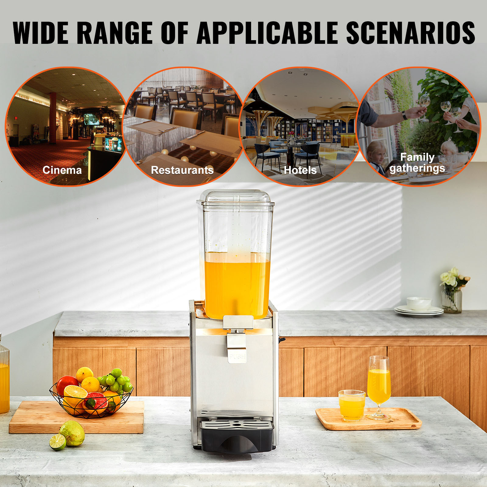 Commercial Beverage Dispenser Cold Juice Ice Drink Dispenser 1/2/3 Tank - Picture 32 of 62