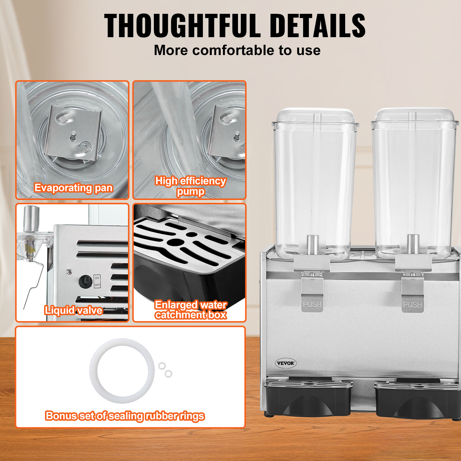 Commercial Beverage Dispenser Cold Juice Ice Drink Dispenser 1/2/3 Tank - Picture 43 of 62