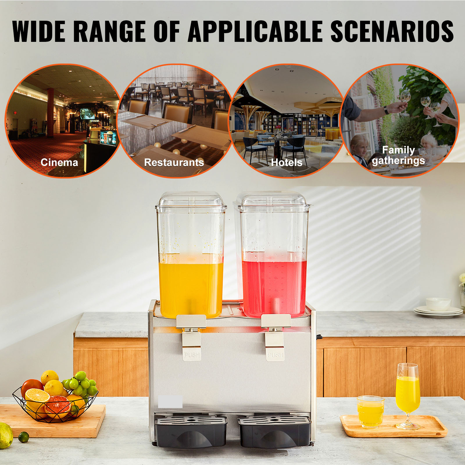 Commercial Beverage Dispenser Cold Juice Ice Drink Dispenser 1/2/3 Tank - Picture 44 of 62