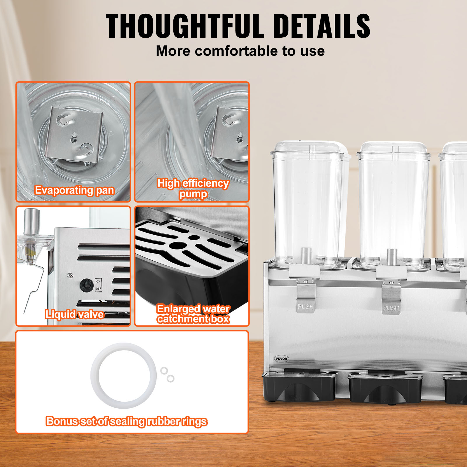 Commercial Beverage Dispenser Cold Juice Ice Drink Dispenser 1/2/3 Tank - Picture 55 of 62