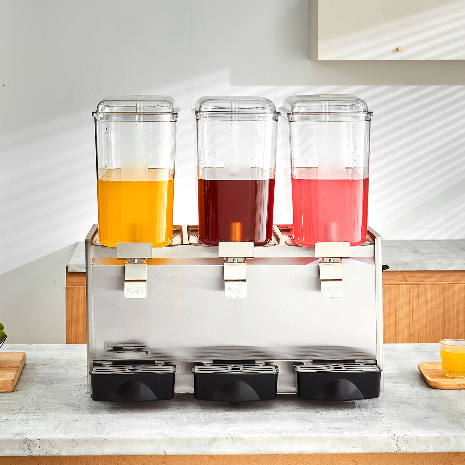 Commercial Beverage Dispenser Cold Juice Ice Drink Dispenser 1/2/3 Tank - Picture 58 of 62