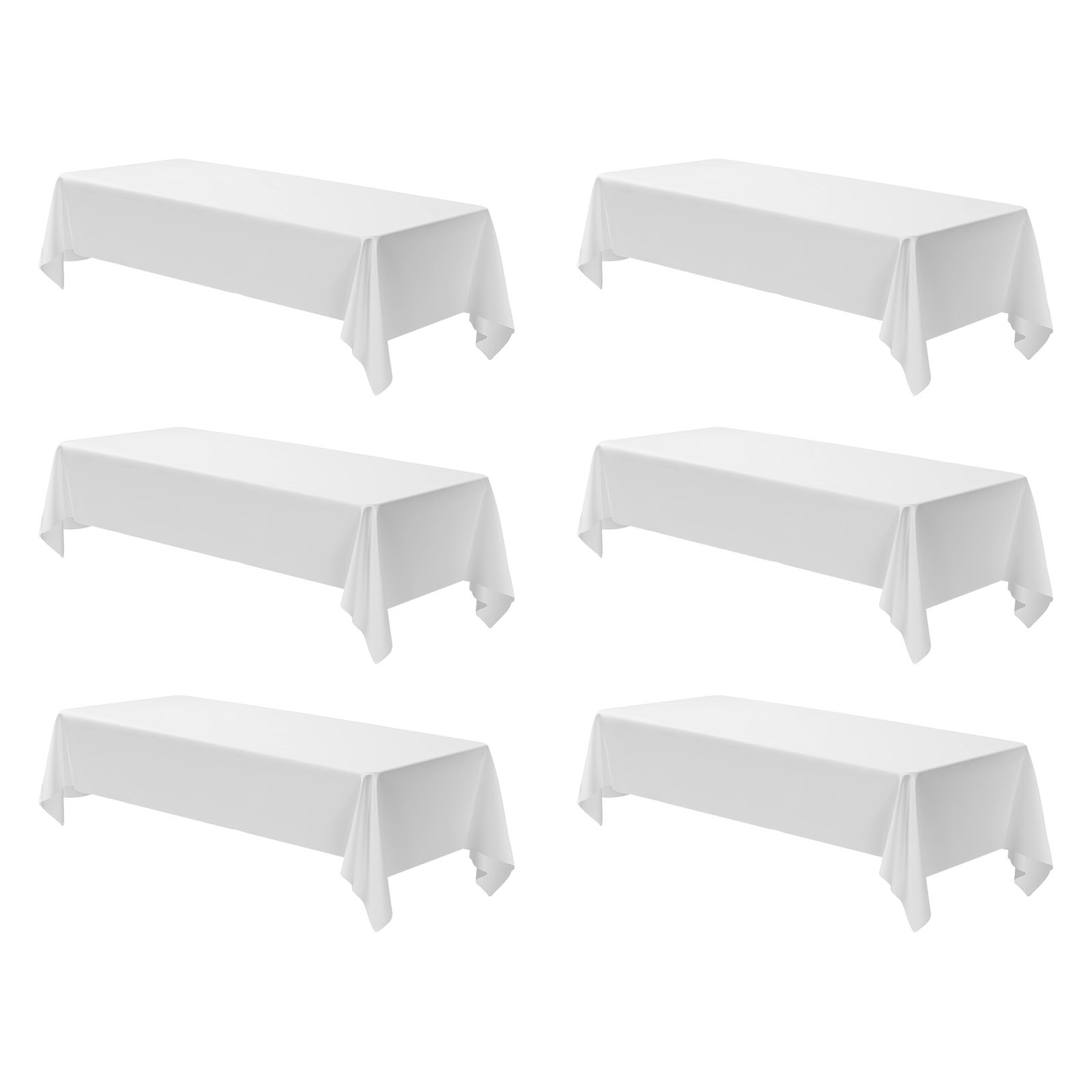 Uimoso Black/White Rectangular or Round Tablecloth for Wedding in Pack of 2/6/10