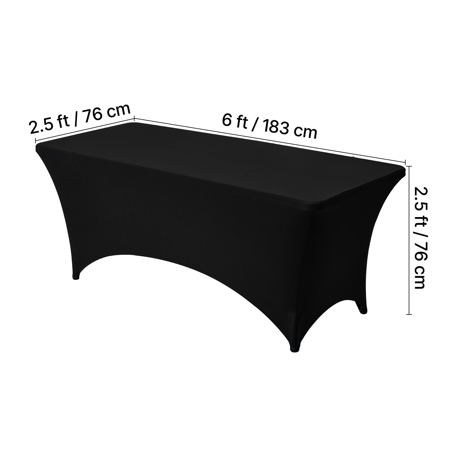Uimoso Stretch Spandex Tablecloth for 6/8FT Tables - 3/6/10 Pack