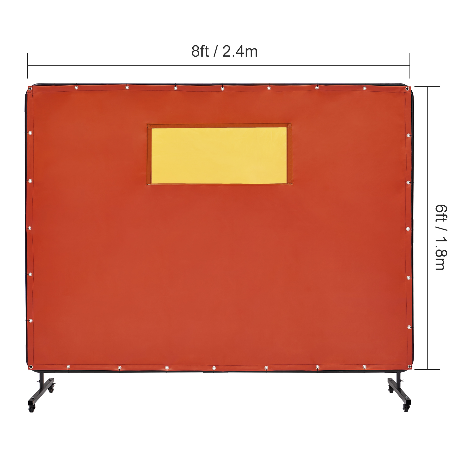 VEVOR Welding Screen with Frame, 6' x 8' Welding Curtain Screens, Flame ...