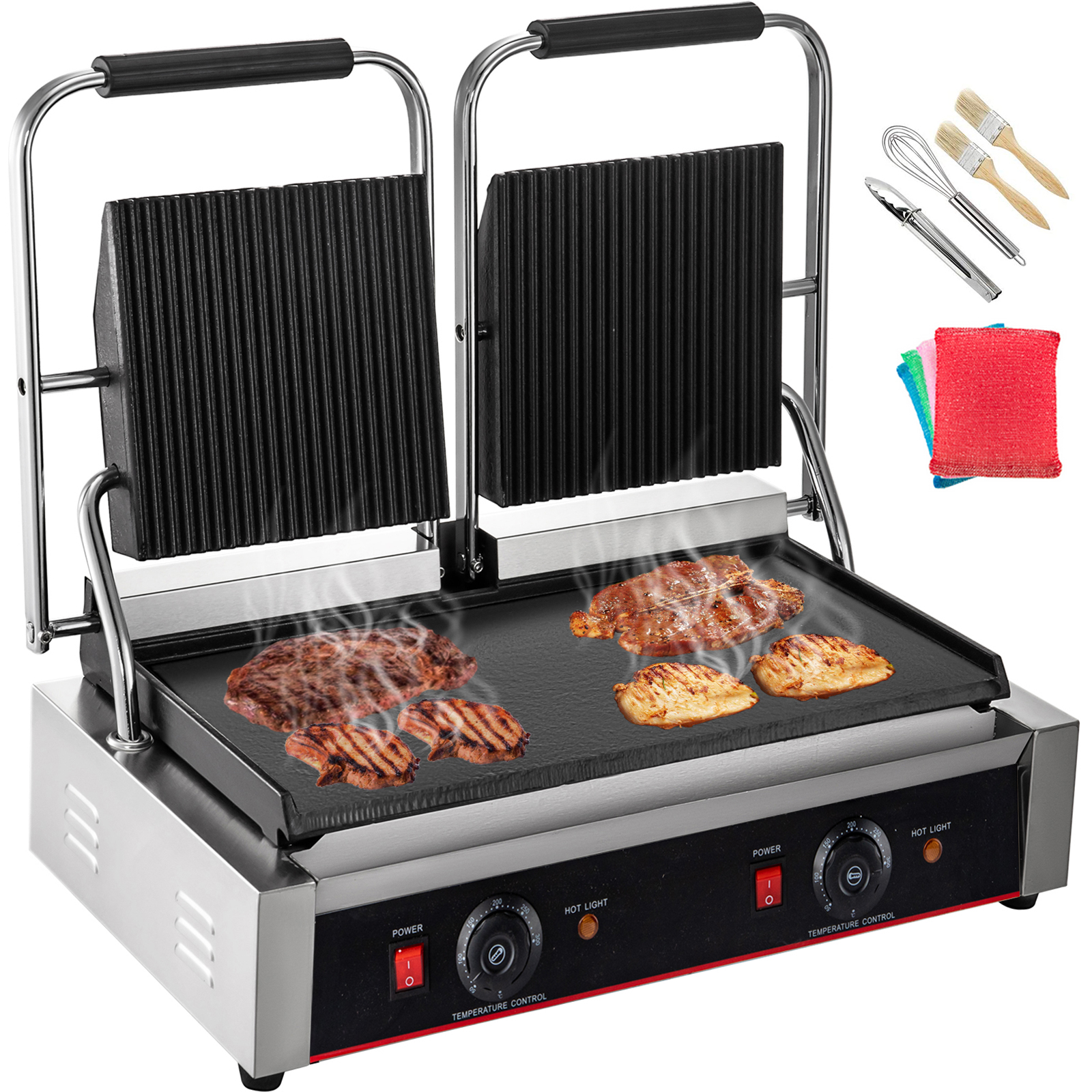 electric countertop griddle, stainless steel grill, commercial restaurant grill