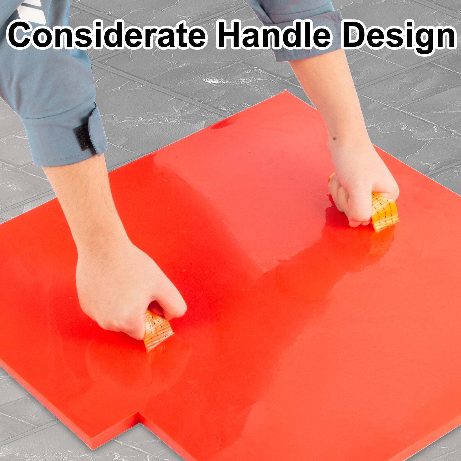 VEVOR Vevor Concrete Texturing Skin Concrete Stamp Mat 24"x24" Red For