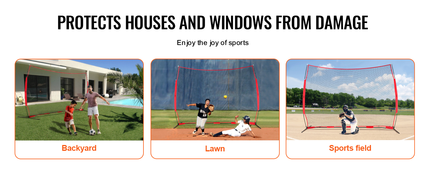 Uimoso 12x9ft Barricade Backstop Net – Heavy-Duty Softball Practice Barrier
