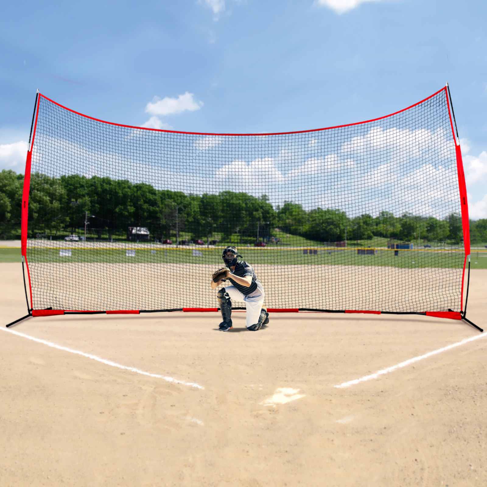 VEVOR I Screen Baseball Pitching Net for Batting Cage Softball Screen 9 Size