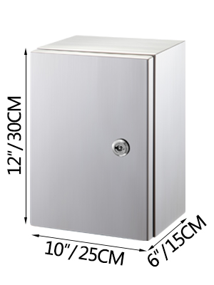 VEVOR NEMA Stainless Steel Enclosure, 12 x 10 x 6'' NEMA 4X Steel Electrical Box, IP66 Waterproof & Dustproof, Outdoor/Indoor Electrical Junction Box, with Mounting Plate