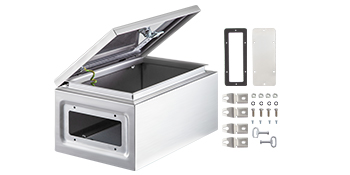 VEVOR NEMA Stainless Steel Enclosure, 12 x 10 x 6'' NEMA 4X Steel Electrical Box, IP66 Waterproof & Dustproof, Outdoor/Indoor Electrical Junction Box, with Mounting Plate