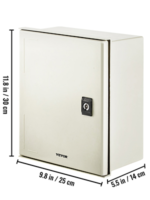 Fiberglass Electrical Enclosure,11.8 x 9.8 x 5.5