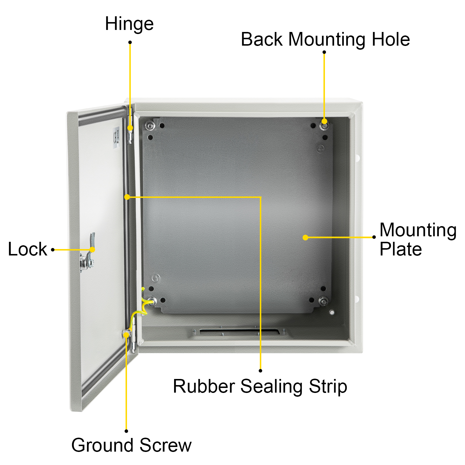 8'' 10'' 12'' Metal Electrical Enclosure IP65 Waterproof Outdoor Junction Box - Bild 11 von 86